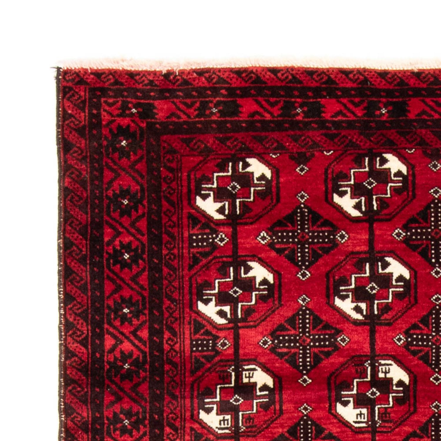 Alfombra de pasillo Alfombra Belutsch - 202 x 110 cm - rojo oscuro