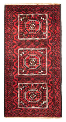 Alfombra de pasillo Alfombra Belutsch - 222 x 112 cm - rojo