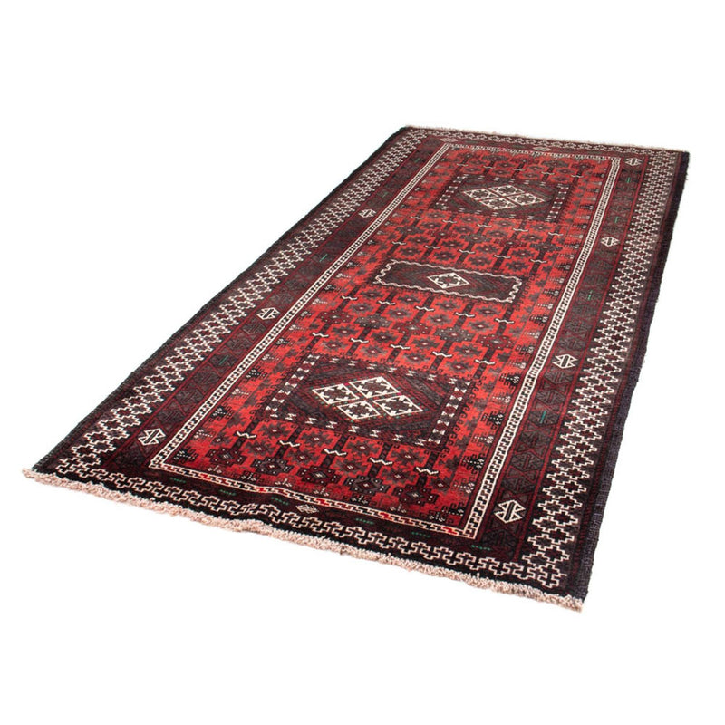 Alfombra de pasillo Alfombra Belutsch - 236 x 118 cm - rojo