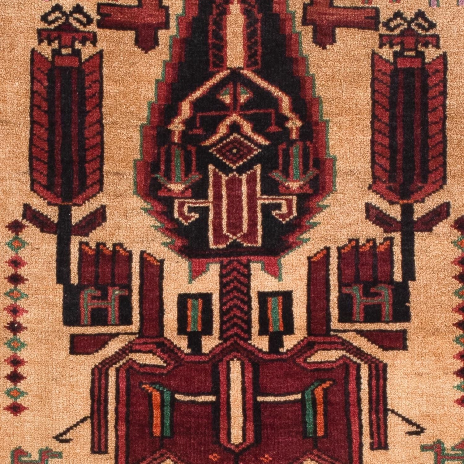 Alfombra Belutsch - 135 x 82 cm - rojo oscuro