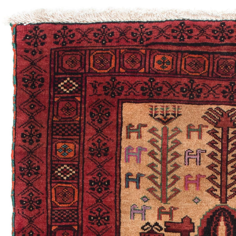Alfombra Belutsch - 135 x 82 cm - rojo oscuro