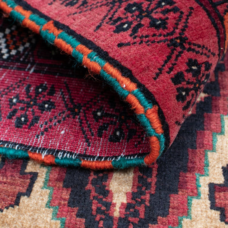 Alfombra Belutsch - 135 x 82 cm - rojo oscuro