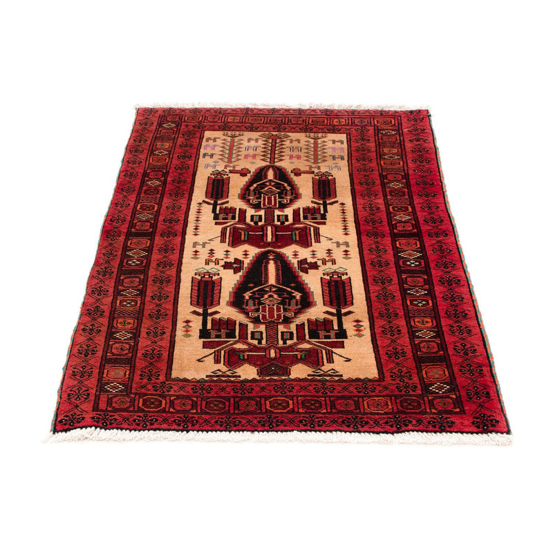 Alfombra Belutsch - 135 x 82 cm - rojo oscuro