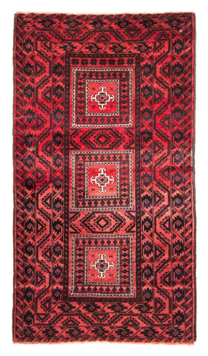 Alfombra de pasillo Alfombra Belutsch - 207 x 112 cm - rojo