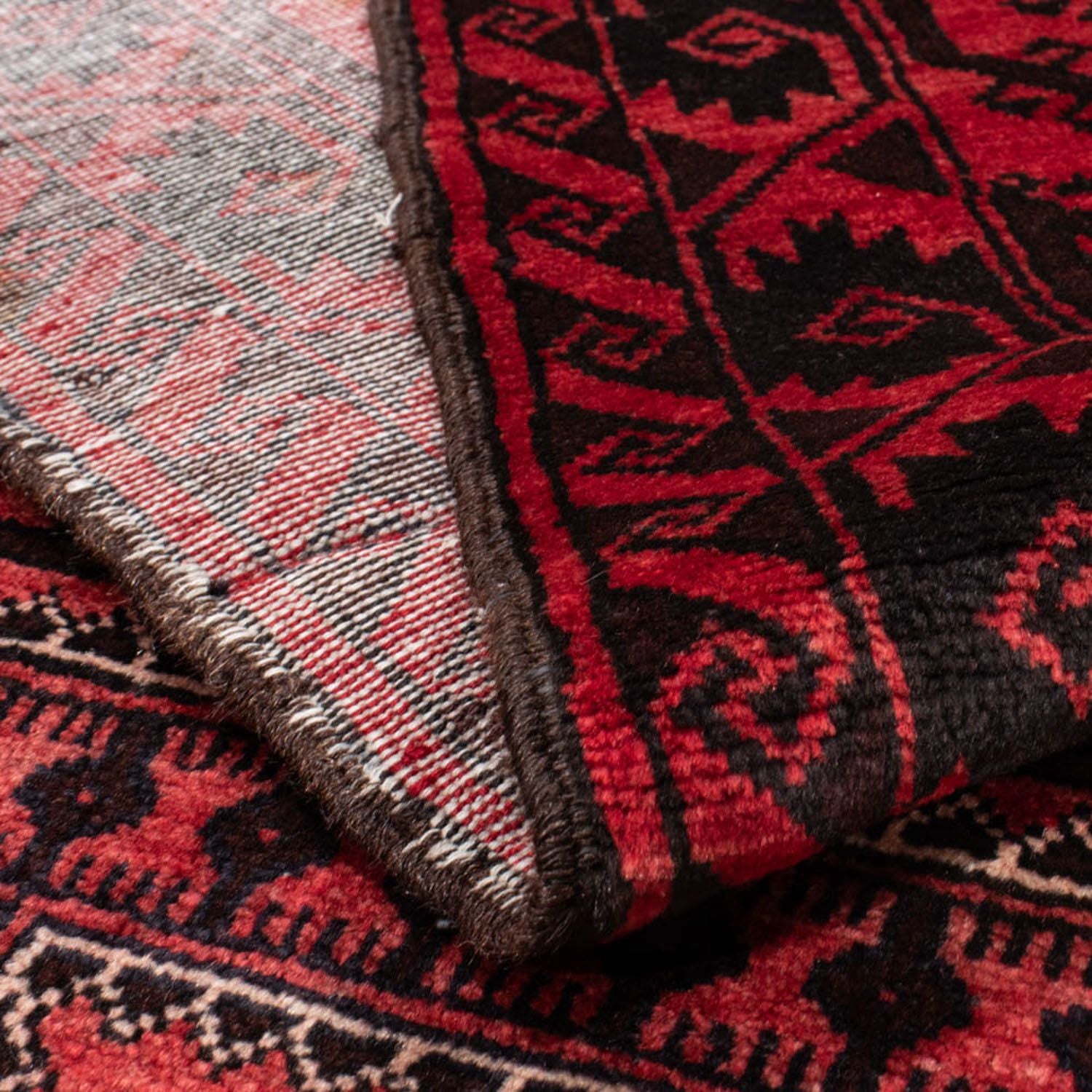 Alfombra de pasillo Alfombra Belutsch - 207 x 112 cm - rojo