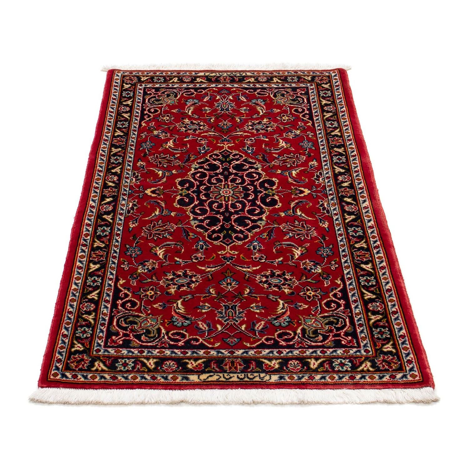 Alfombra persa - Keshan - 130 x 68 cm - rojo