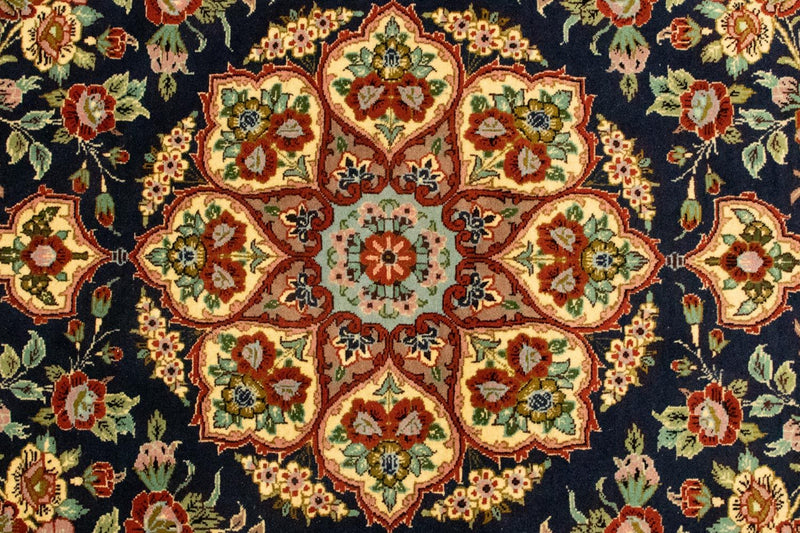Alfombra persa - Ghom - 170 x 108 cm - negro