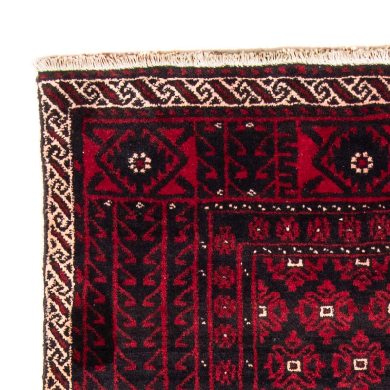 Alfombra de pasillo Alfombra Belutsch - 222 x 110 cm - rojo oscuro