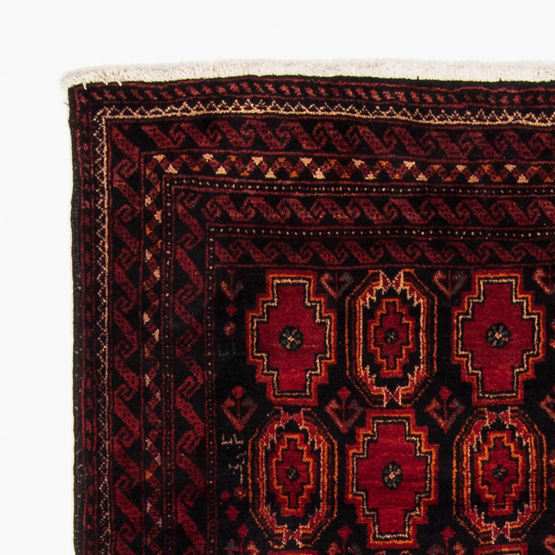 Alfombra de pasillo Alfombra Belutsch - 185 x 110 cm - rojo oscuro