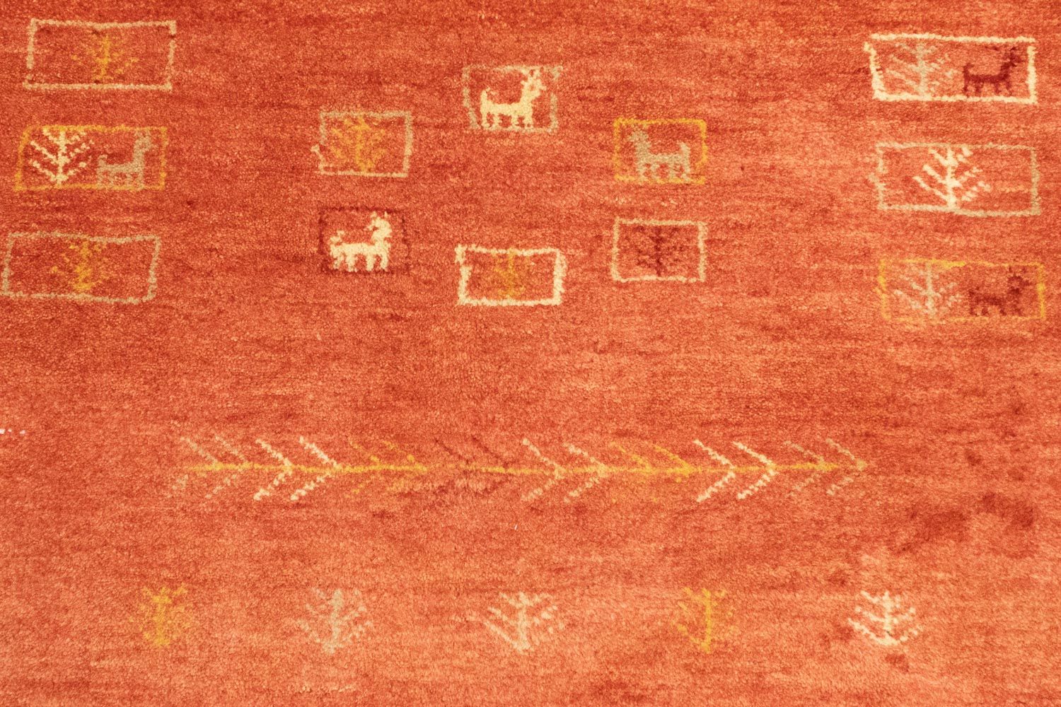 Alfombra Gabbeh - Persa - 192 x 149 cm - rojo