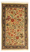 Qom Alfombra 77x128cm - Alfombra persa - Rectángulo / Beige / 77 x 128 cm Rectángulo