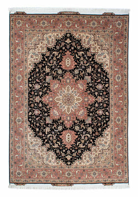 Alfombra Persa - Tabriz - Real - 204 x 150 cm - azul oscuro