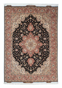 Alfombra Persa - Tabriz - Real - 204 x 150 cm - azul oscuro