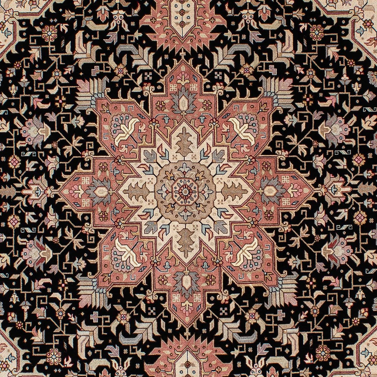 Alfombra Persa - Tabriz - Real - 204 x 150 cm - azul oscuro