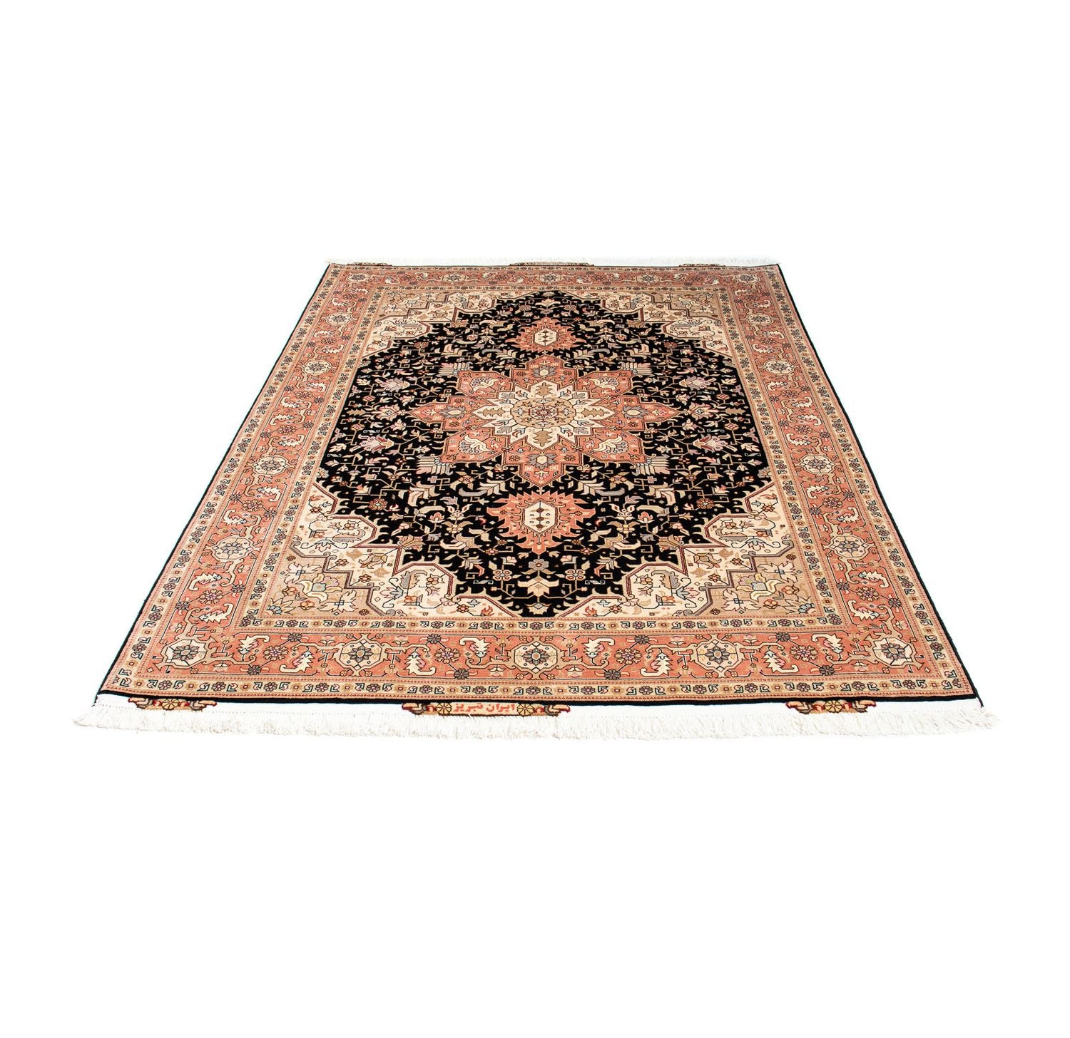 Alfombra Persa - Tabriz - Real - 204 x 150 cm - azul oscuro