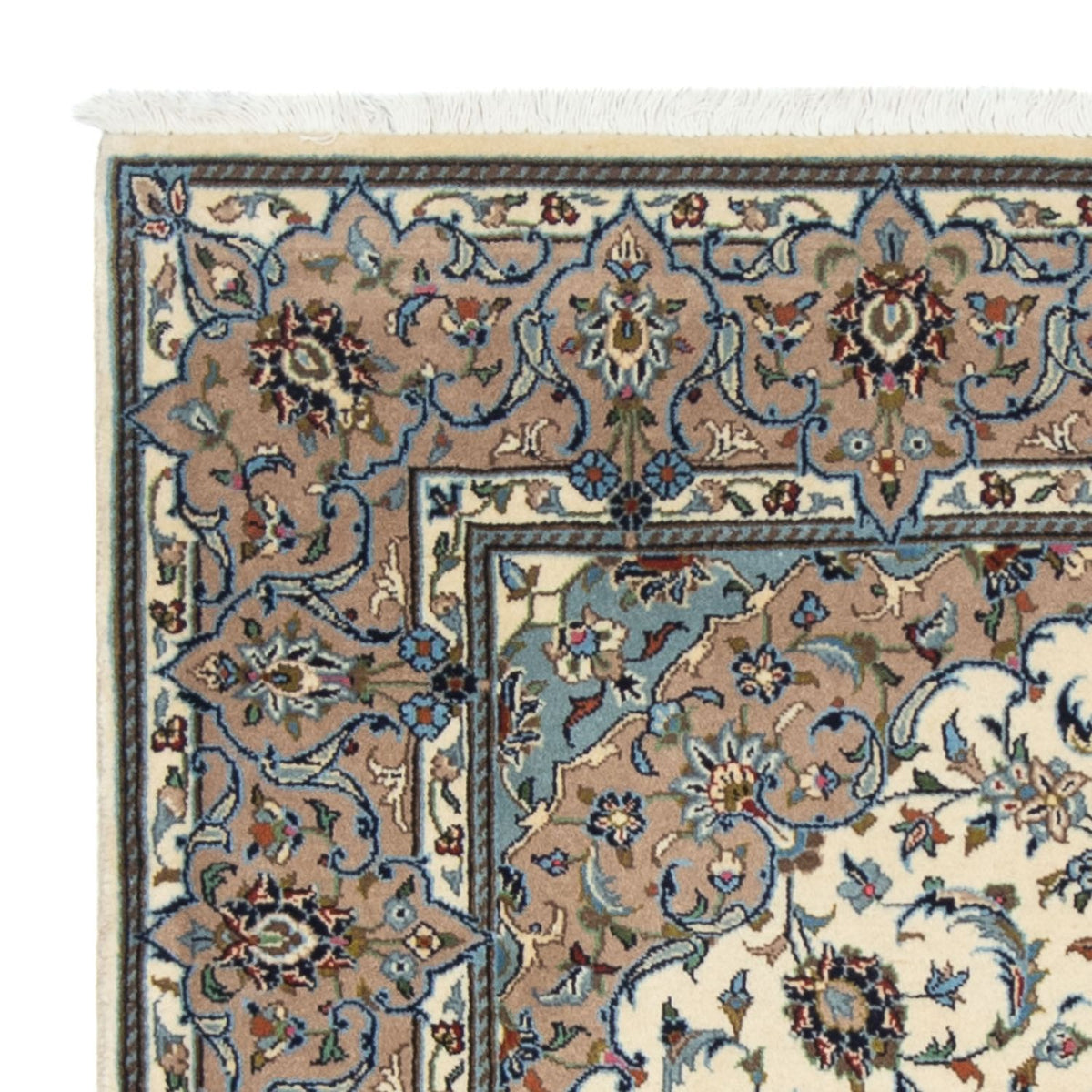 Alfombra persa - Keshan - 172 x 110 cm - beige