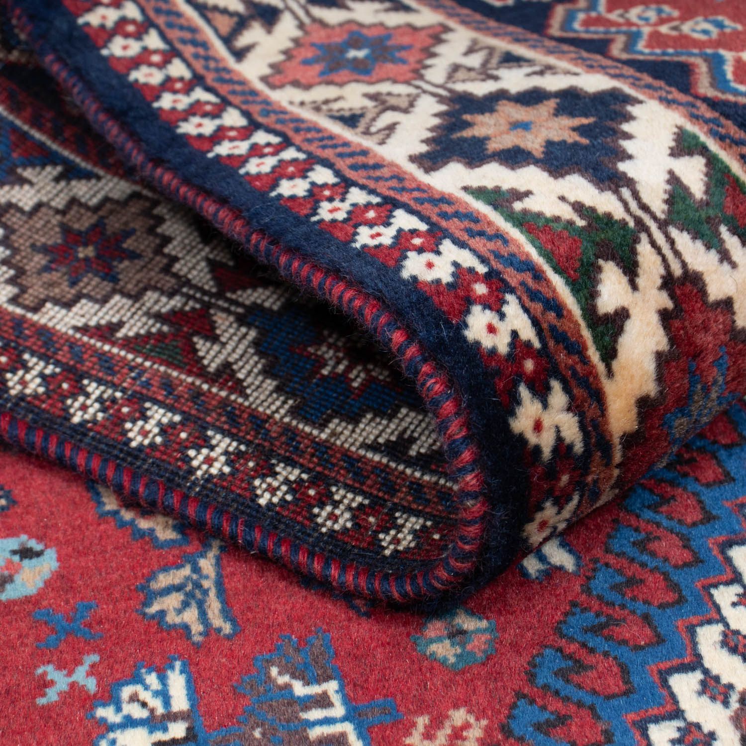 Alfombra de pasillo Alfombra persa - Nómada - 210 x 83 cm - rojo oscuro