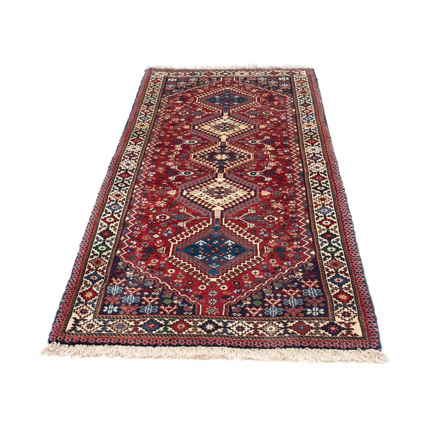 Alfombra de pasillo Alfombra persa - Nómada - 198 x 84 cm - rojo oscuro