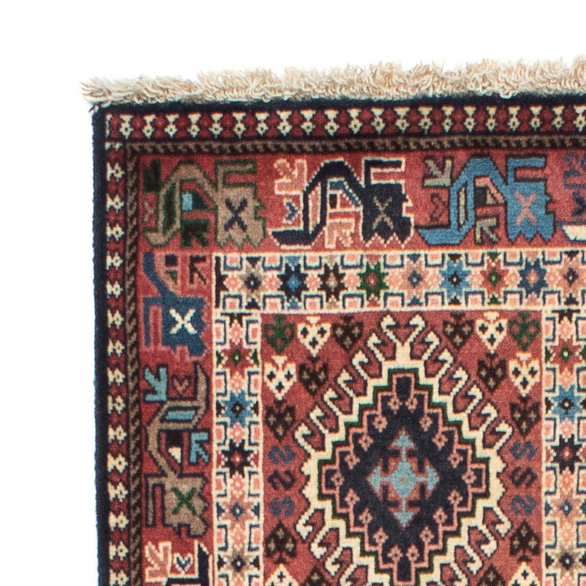 Alfombra de pasillo Alfombra persa - Nómada - 196 x 80 cm - rojo claro