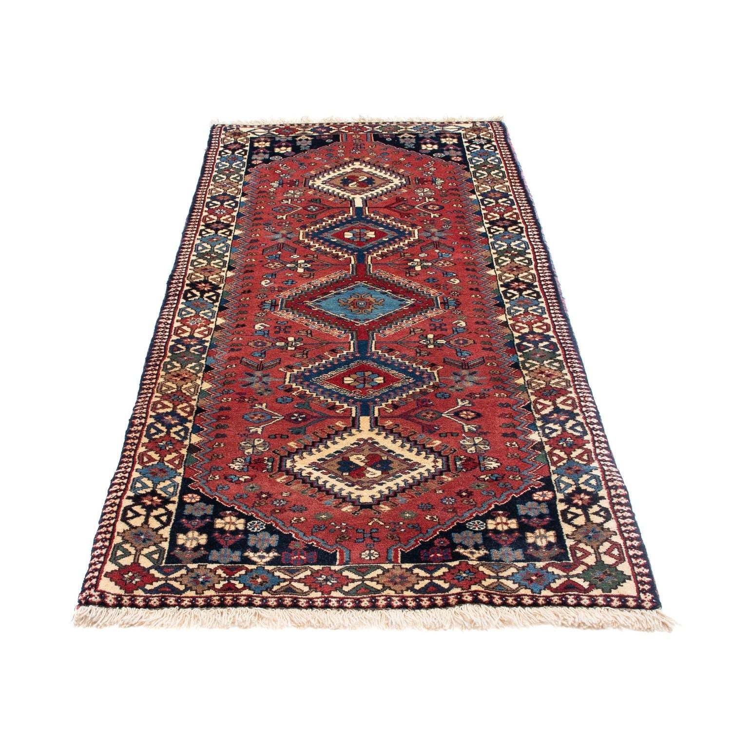 Alfombra de pasillo Alfombra persa - Nómada - 190 x 83 cm - azul oscuro