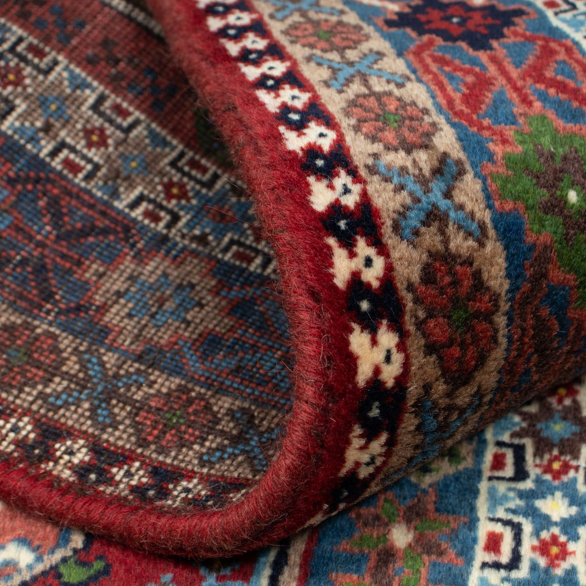 Alfombra persa - Nómada - 142 x 99 cm - rojo claro