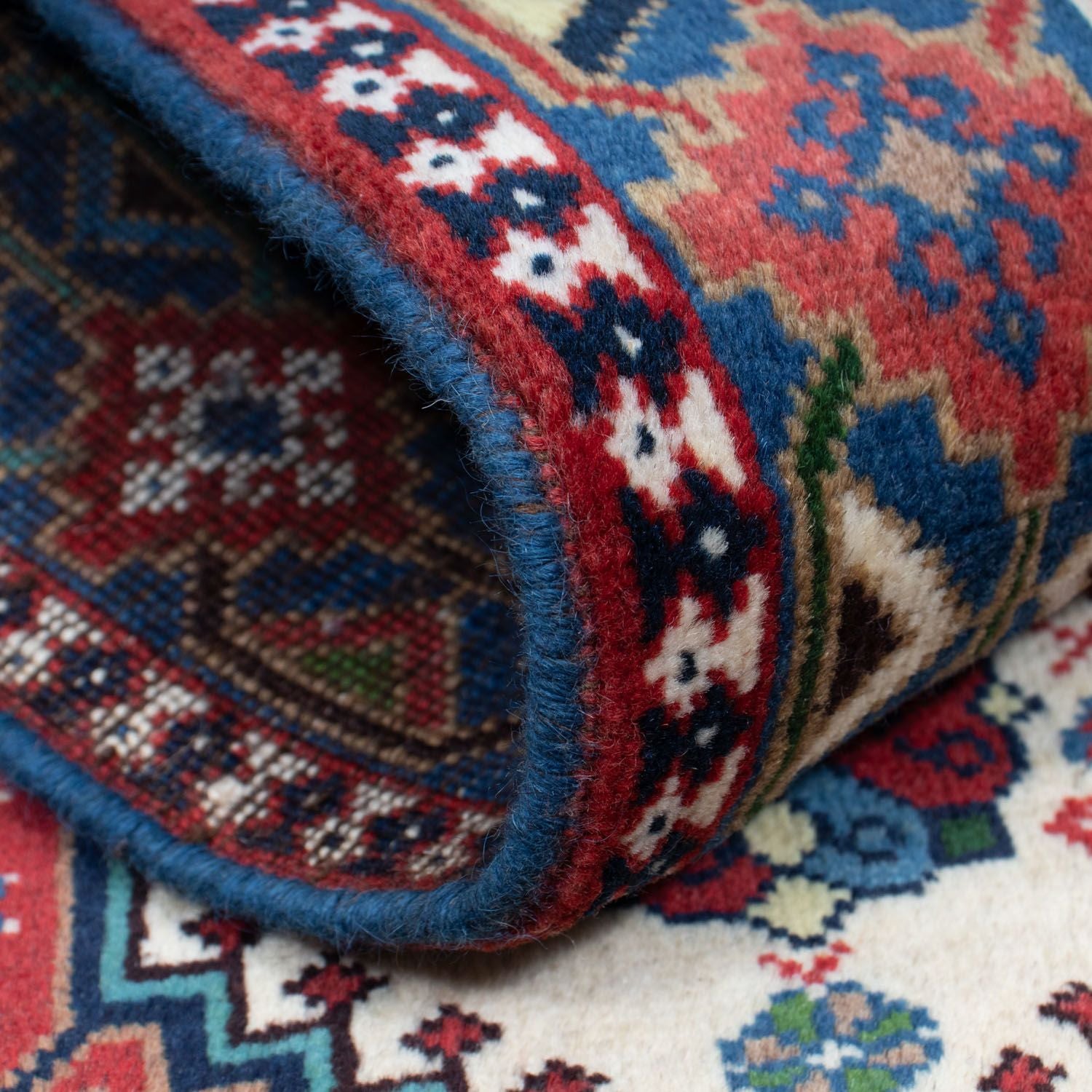 Alfombra persa - Nómada - 143 x 99 cm - azul