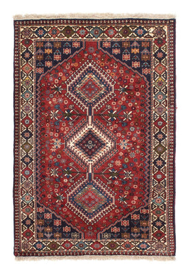 Alfombra persa - Nómada - 151 x 103 cm - rojo oscuro