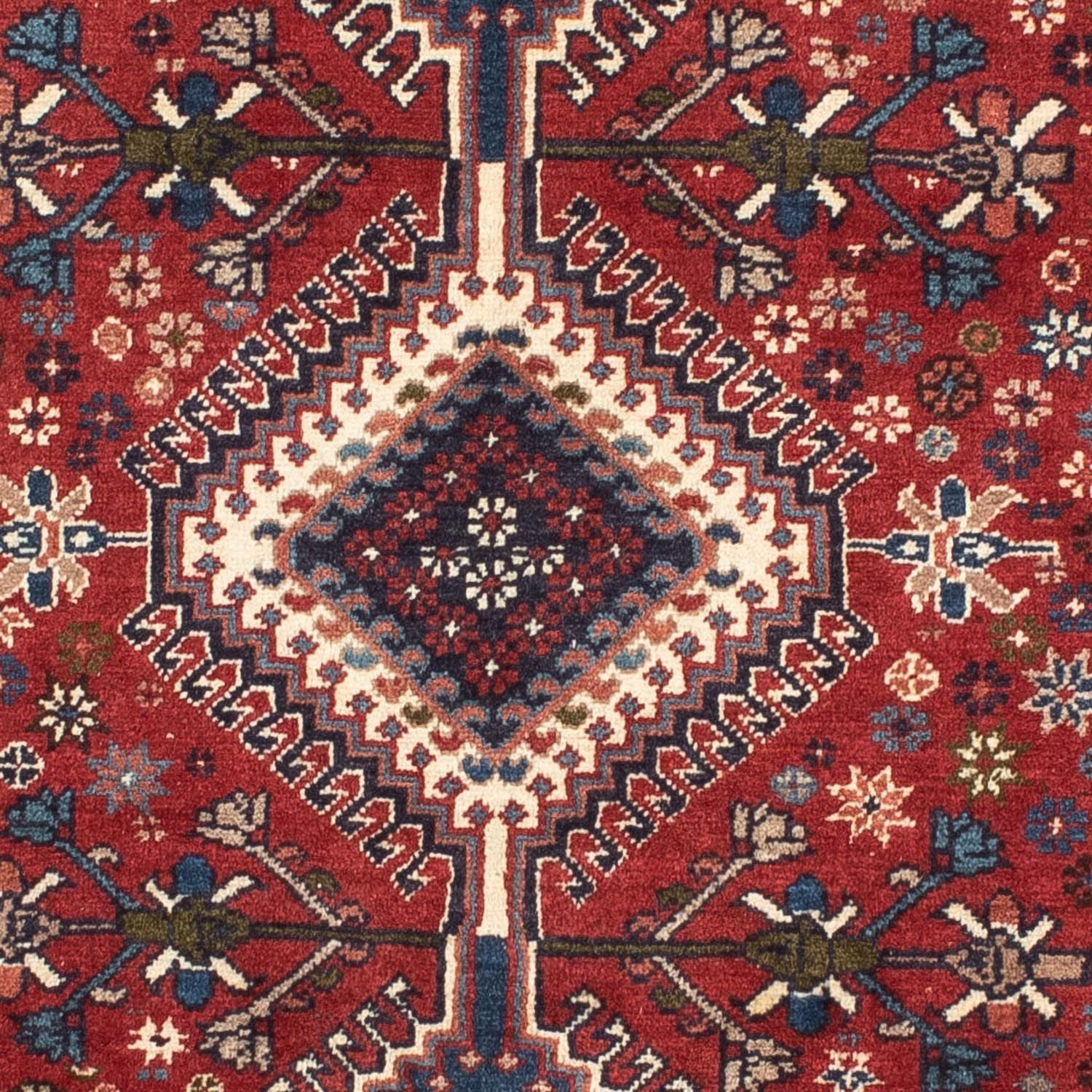 Alfombra persa - Nómada - 151 x 103 cm - rojo oscuro