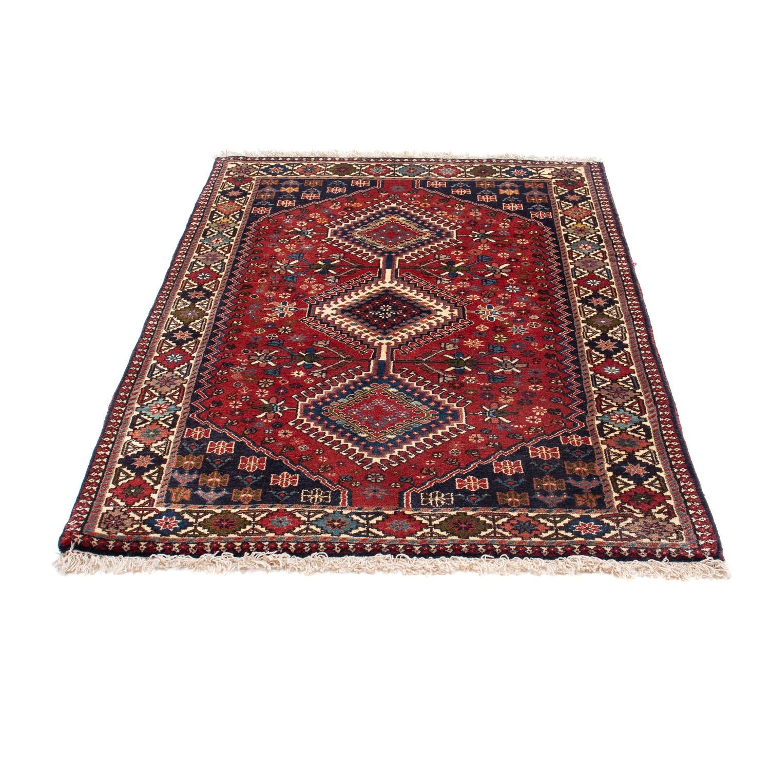 Alfombra persa - Nómada - 151 x 103 cm - rojo oscuro