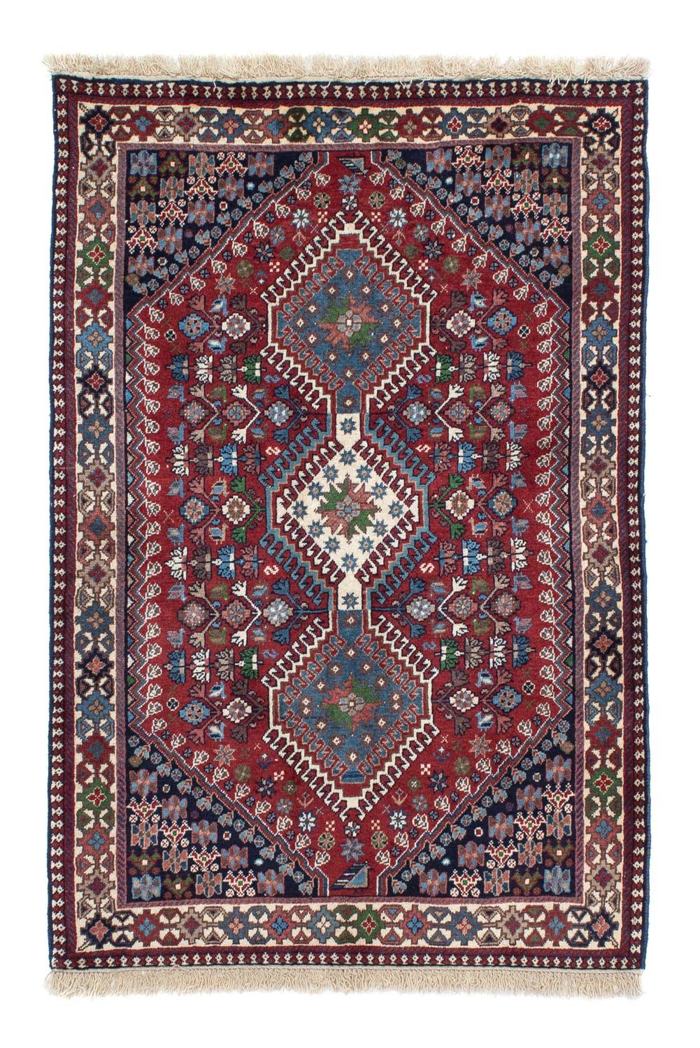 Alfombra persa - Nómada - 145 x 97 cm - rojo oscuro