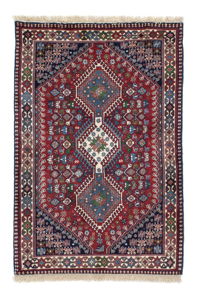 Alfombra persa - Nómada - 145 x 97 cm - rojo oscuro