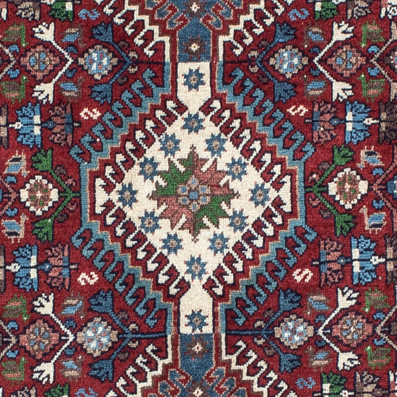 Alfombra persa - Nómada - 145 x 97 cm - rojo oscuro