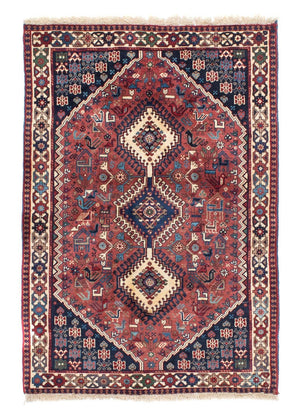 Alfombra persa - Nómada - 146 x 100 cm - rojo claro