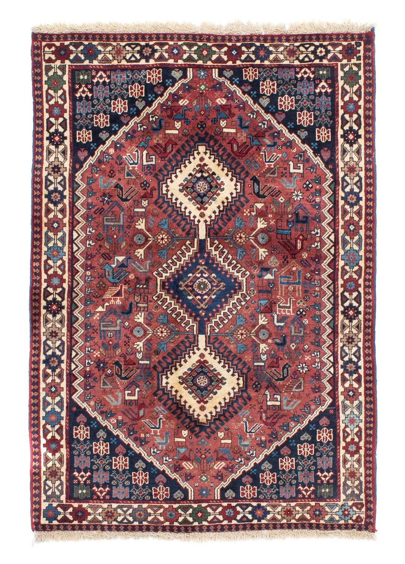 Alfombra persa - Nómada - 146 x 100 cm - rojo claro