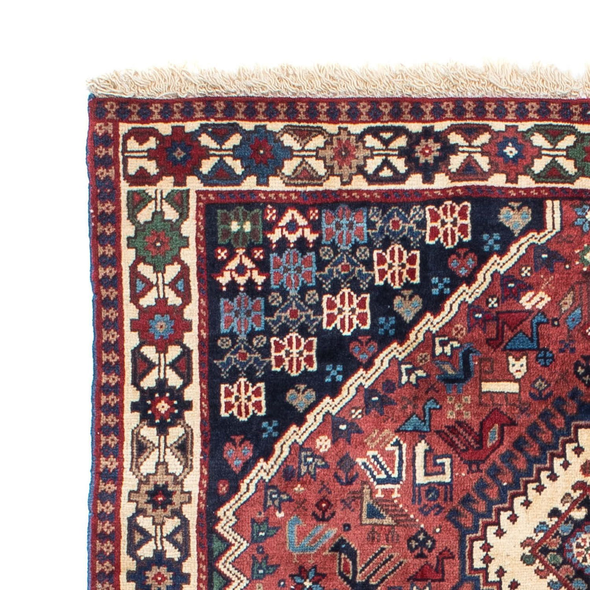 Alfombra persa - Nómada - 146 x 100 cm - rojo claro