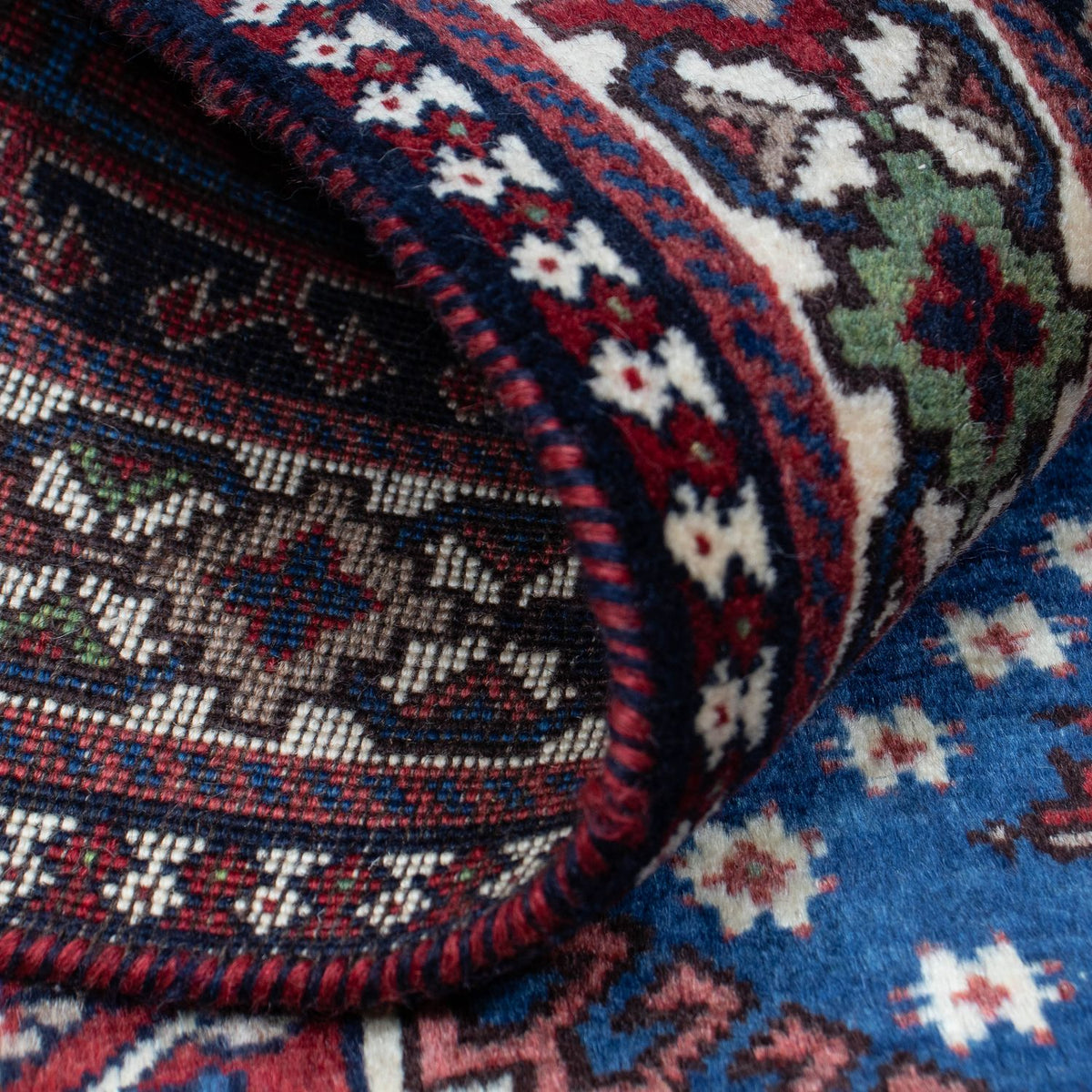 Alfombra persa - Nómada - 152 x 97 cm - azul oscuro