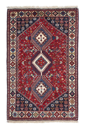 Alfombra persa - Nómada - 158 x 100 cm - rojo oscuro