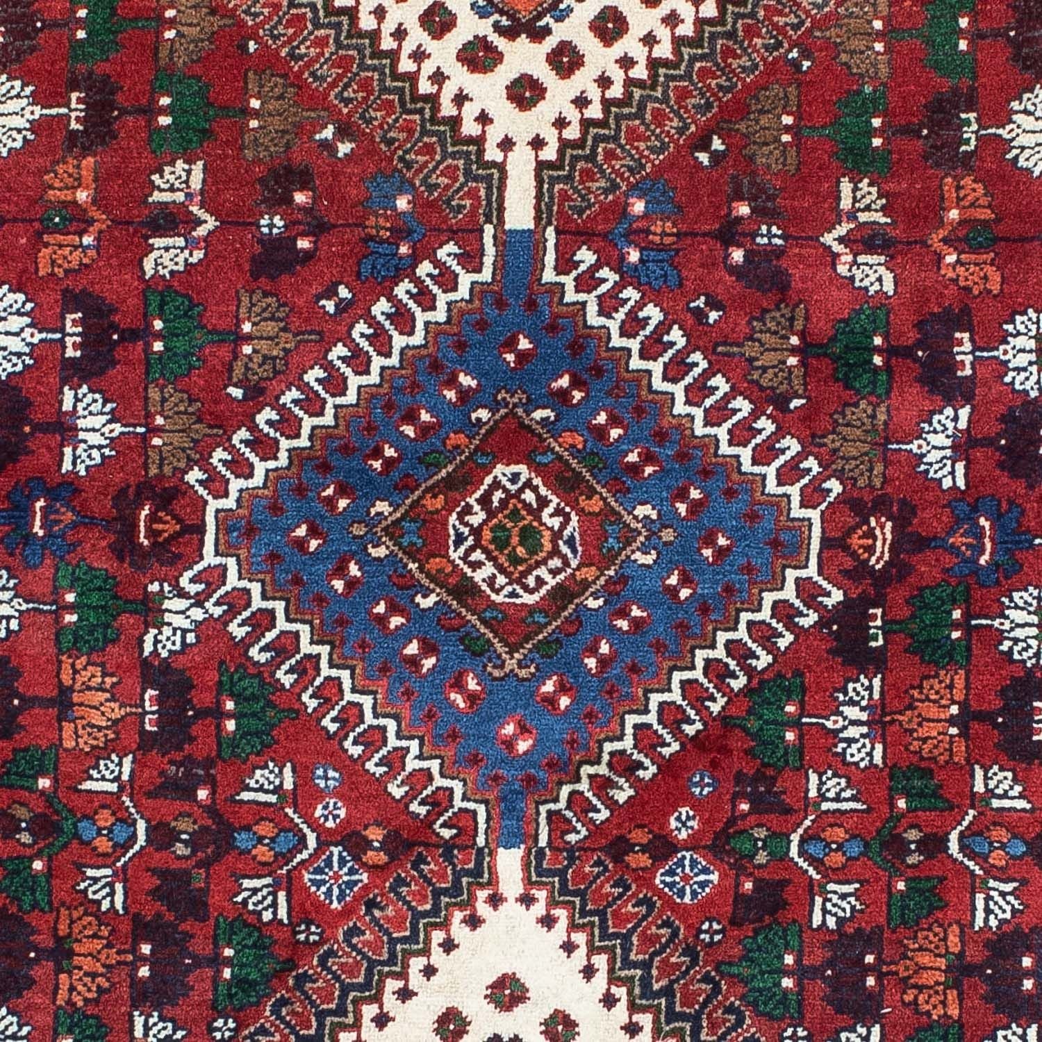 Alfombra persa - Nómada - 149 x 105 cm - rojo oscuro