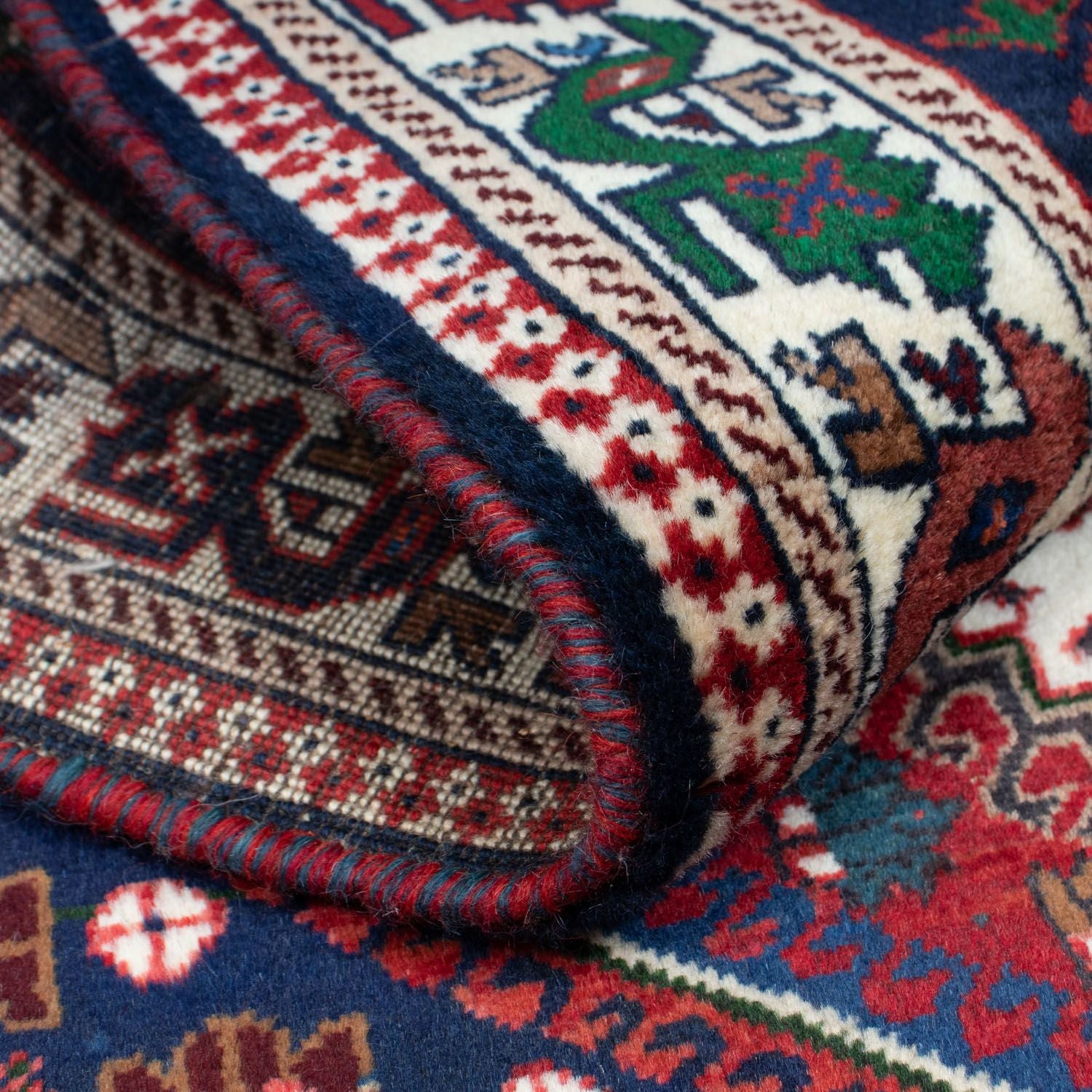 Alfombra persa - Nómada - 149 x 105 cm - rojo oscuro