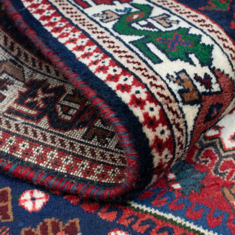 Alfombra persa - Nómada - 149 x 105 cm - rojo oscuro