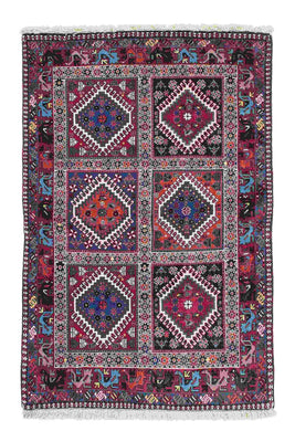 Alfombra persa - Nómada - 147 x 99 cm - multicolor