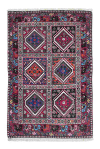 Alfombra persa - Nómada - 147 x 99 cm - multicolor