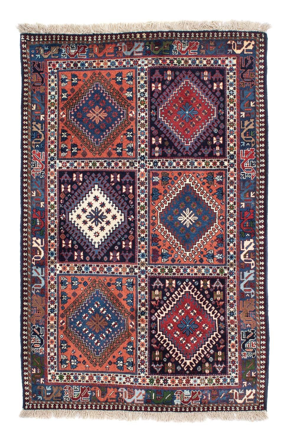Alfombra persa - Nómada - 154 x 102 cm - azul oscuro