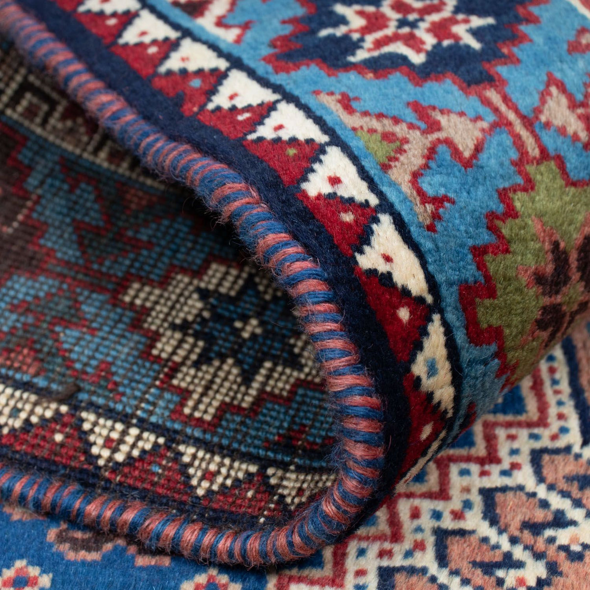 Alfombra persa - Nómada - 140 x 100 cm - azul oscuro