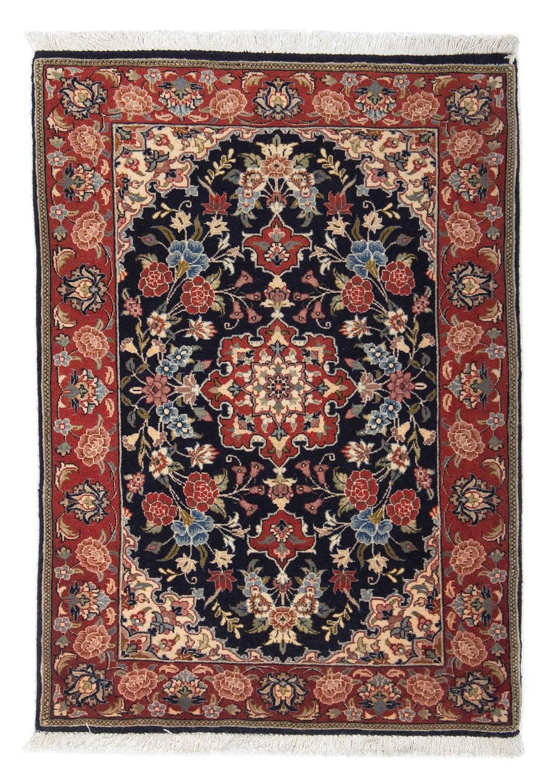 Alfombra persa - Ghom - 100 x 68 cm - azul