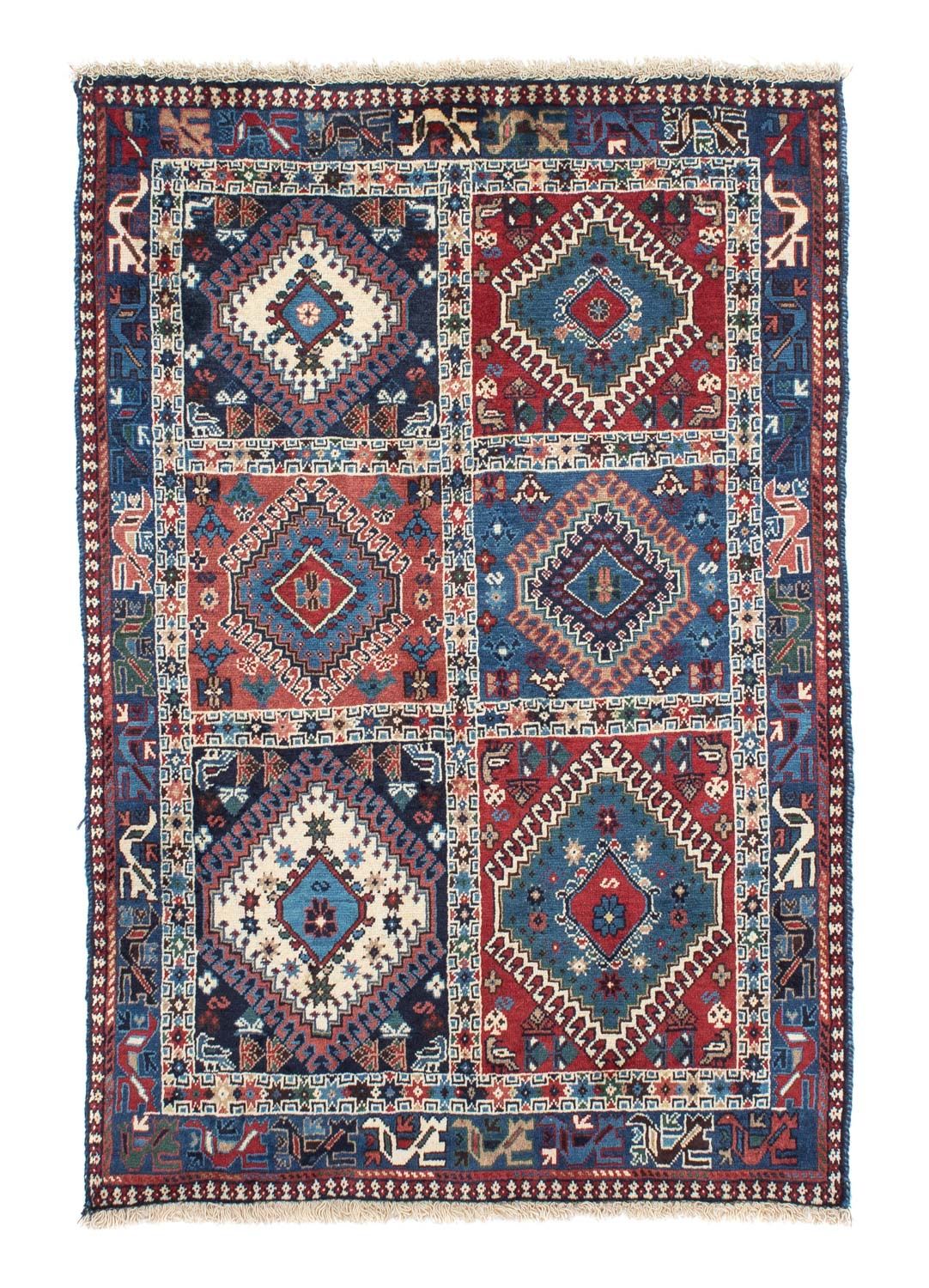 Alfombra persa - Nómada - 143 x 100 cm - azul