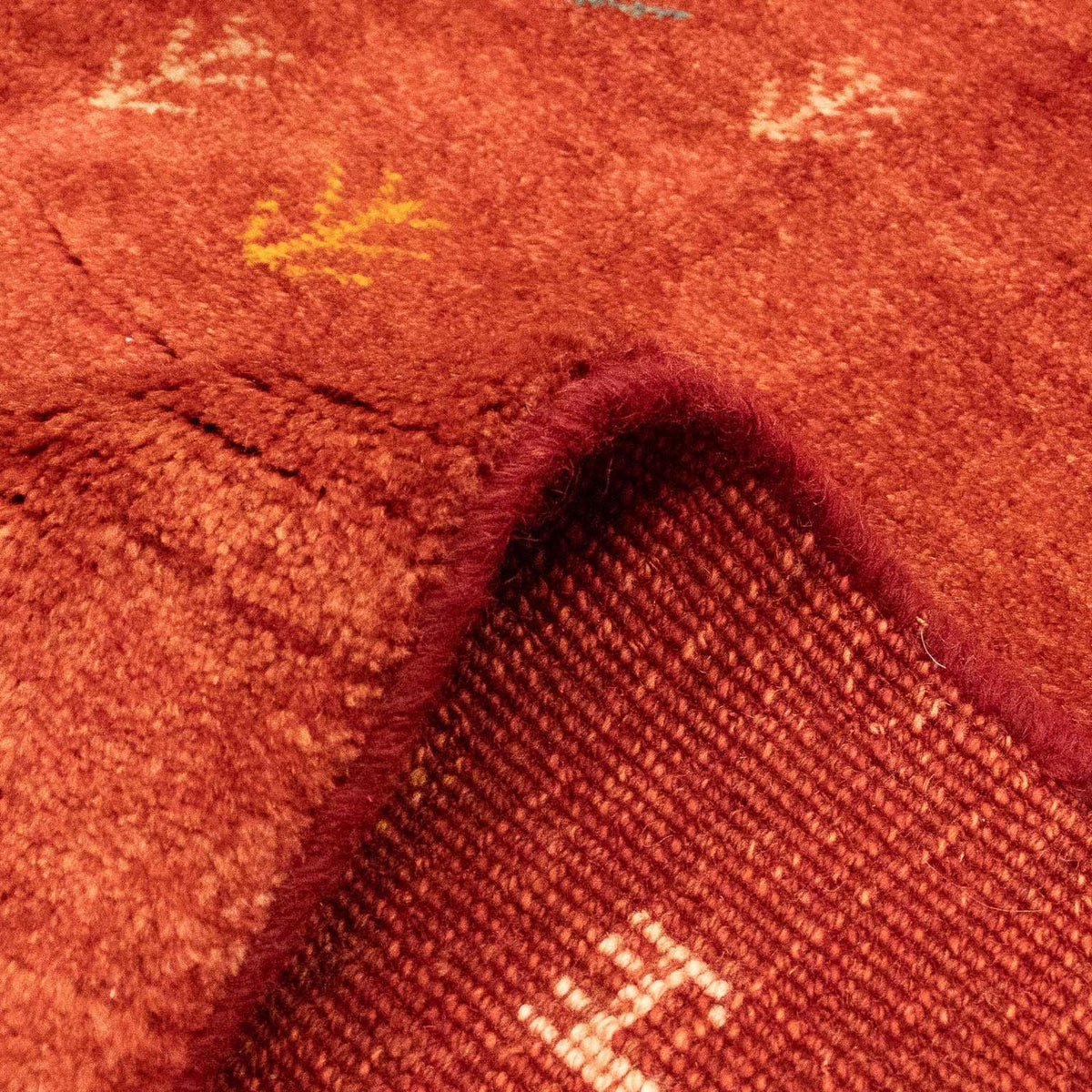 Alfombra Gabbeh - Persa - 225 x 171 cm - rojo oscuro