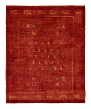 Alfombra Gabbeh - Persa - 190 x 163 cm - rojo
