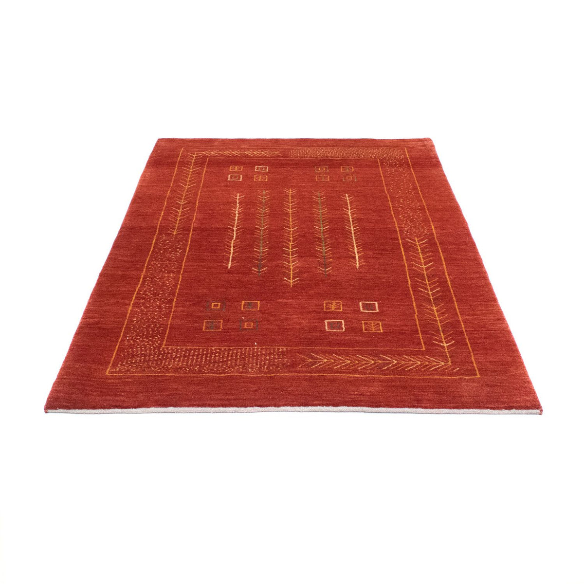 Gabbeh persa Alfombra 124x180cm - Perserteppich Wollteppich - rojo