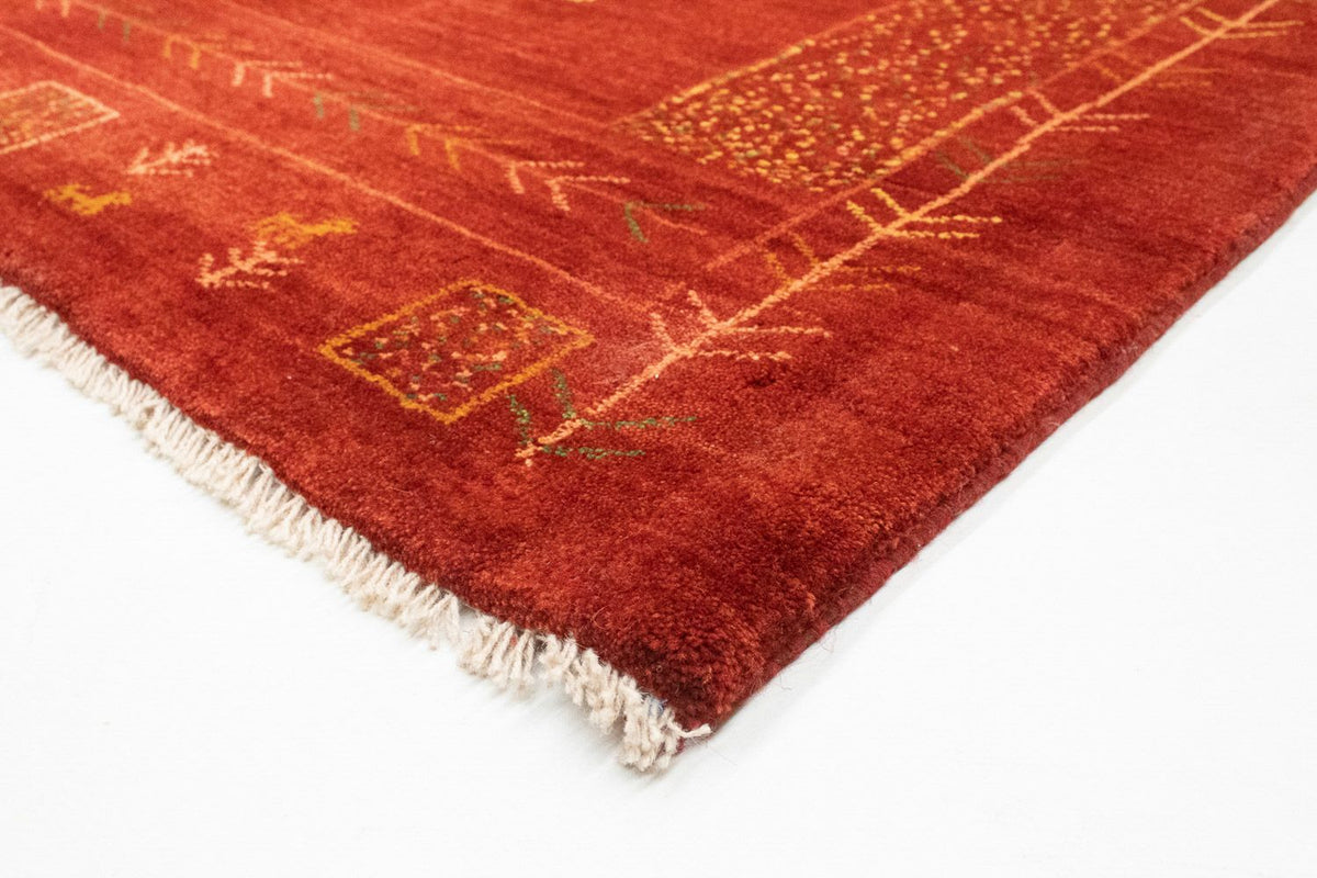 Alfombra Gabbeh - Persa - 195 x 156 cm - rojo